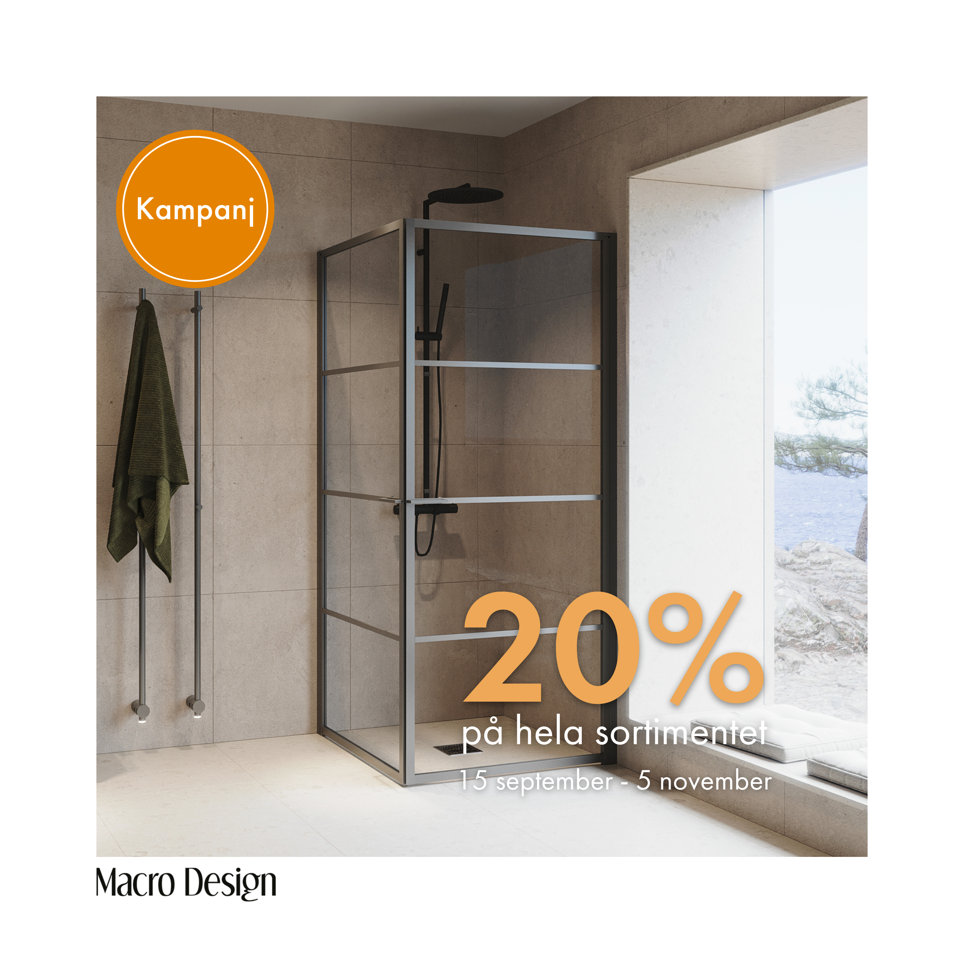 Kampanj 20% macro Design Instagram inlägg