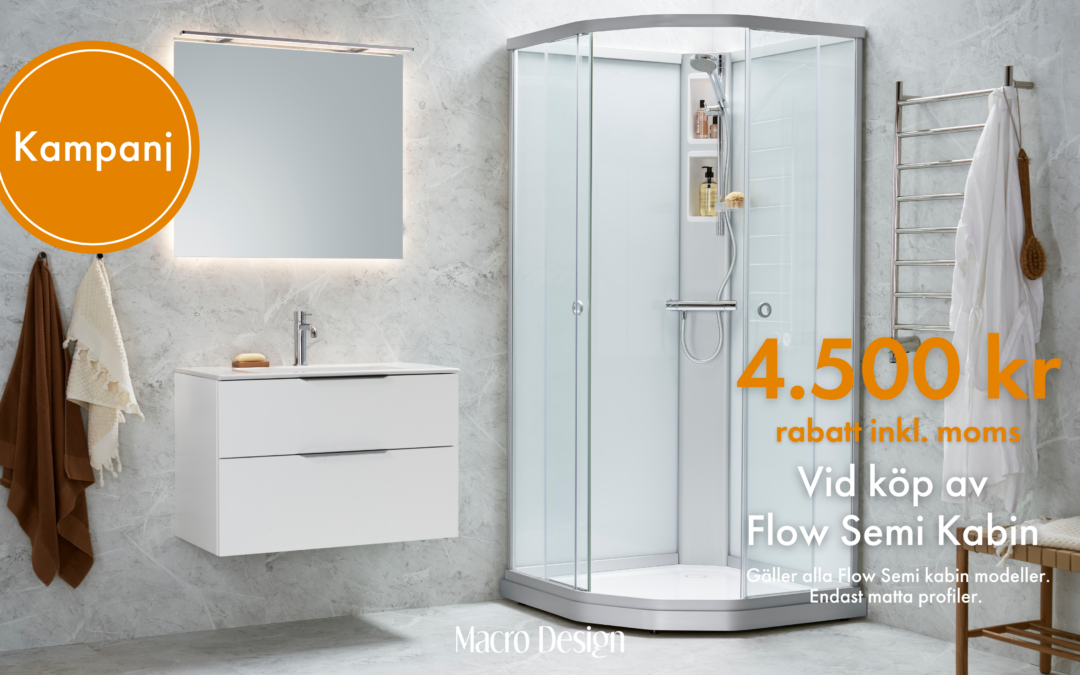 4.500 kr rabatt vid köp av Flow Semi Kabin från Macro Design
